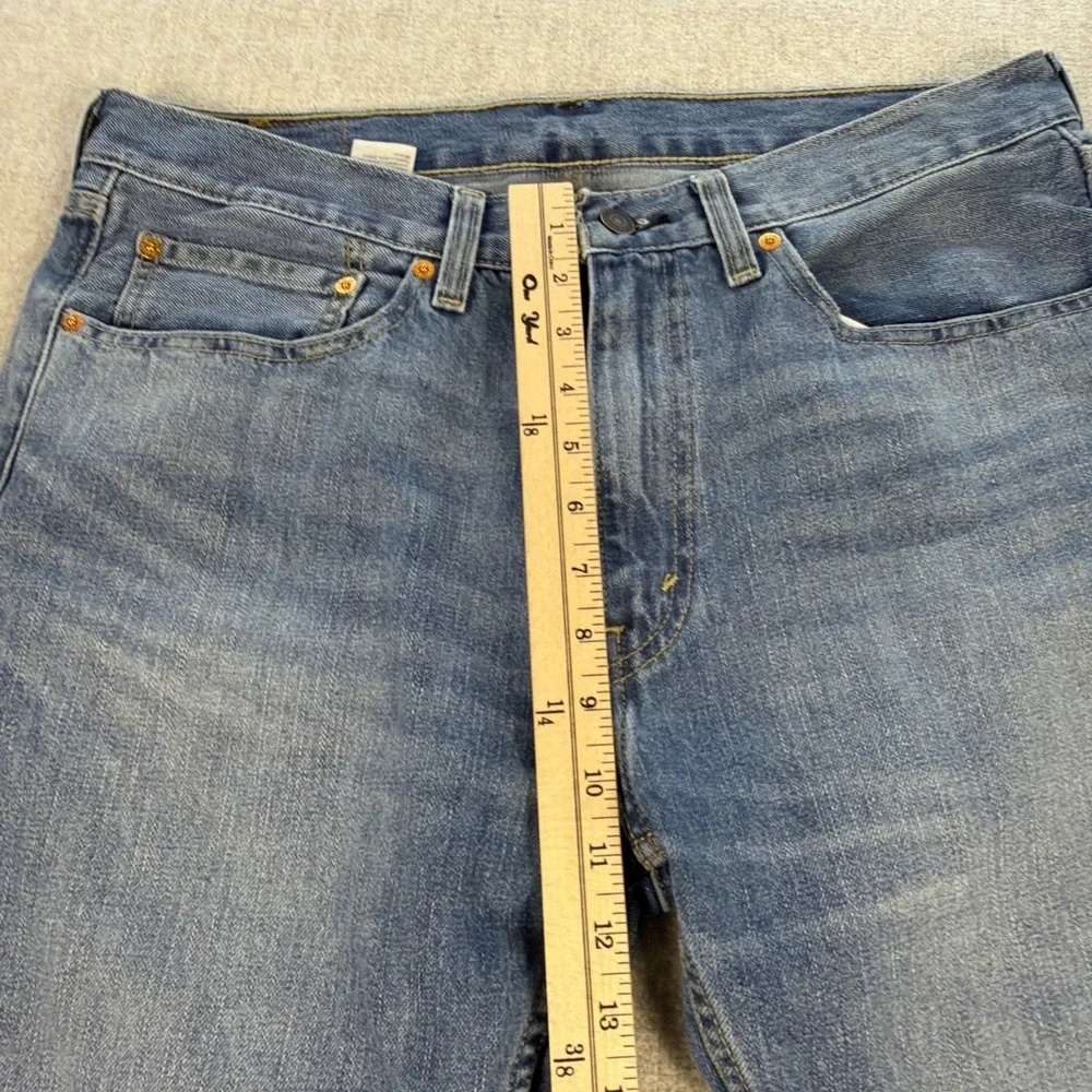Levis 505 Jeans Mens 34x32 Denim Regular Fit Straight Leg Medium‎ Wash Stretch